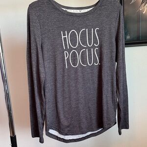 Rae Dunn Charcoal Hocus Pocus Long-Sleeved Tee